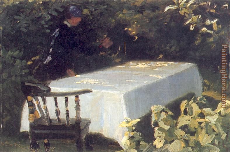 Mesa en el jardin